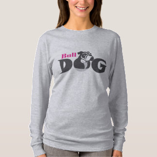 T-shirt Gras Bulldog Silhouette - Amoureux des chiens clas