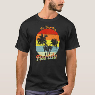 T-shirt Gras Deer Key Floride Arbres tropicaux rétro Palm 