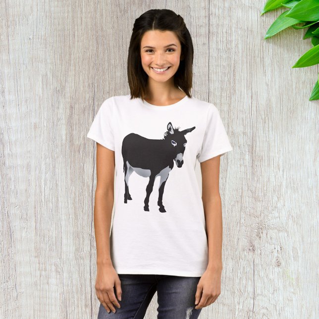 T-shirt Gras Donkey Silhouette ferme animal (Créateur téléchargé)