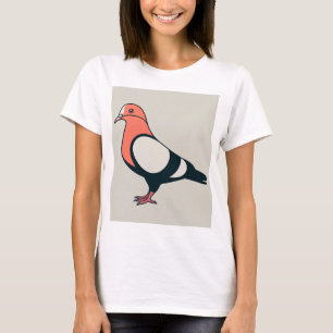 T-shirt Gras Plan Pigeon : Tee moderne