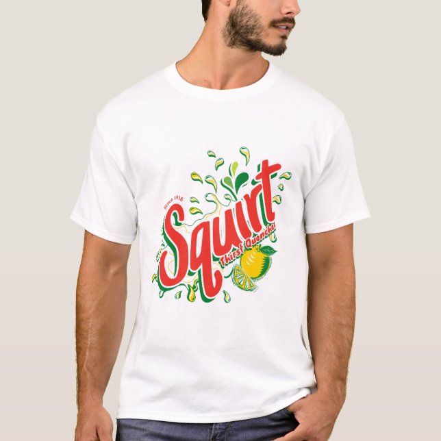 T-shirt Gras Rétro "Soif d'écureuil Quencher" Citrus Soda (Devant)