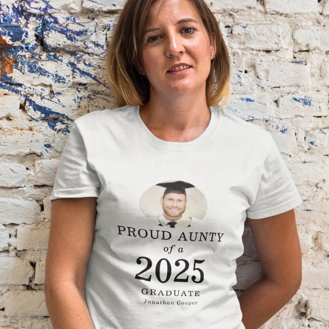 T-shirt Gras Texte Photo Fière Tante de 2023 Diplômé (Créateur téléchargé)