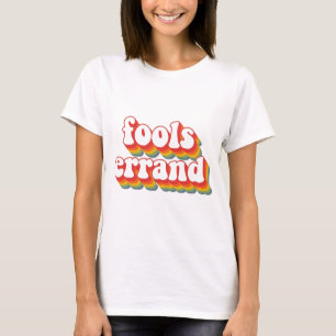 T-shirt Gras Vintage "Fools Errand" Impression graphique
