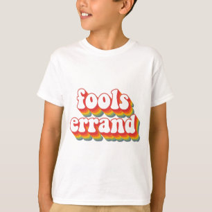 T-shirt Gras Vintage "Fools Errand" Impression graphique