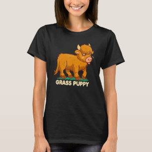 T-shirt Grass Puppy - Autre nom d'animal Higland Écossais