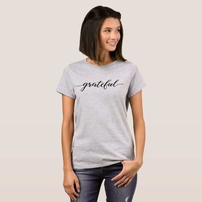 T-shirt Grateful Script, type noir (Devant entier)