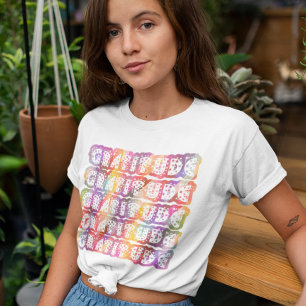 T-shirt Gratitude colorée