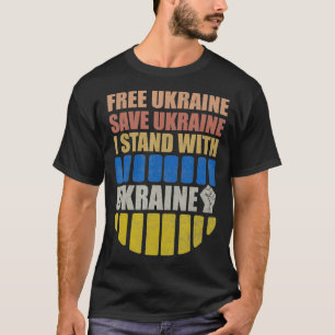 T-shirt Gratuit et sauvegarde Support Je suis avec l'Ukrai