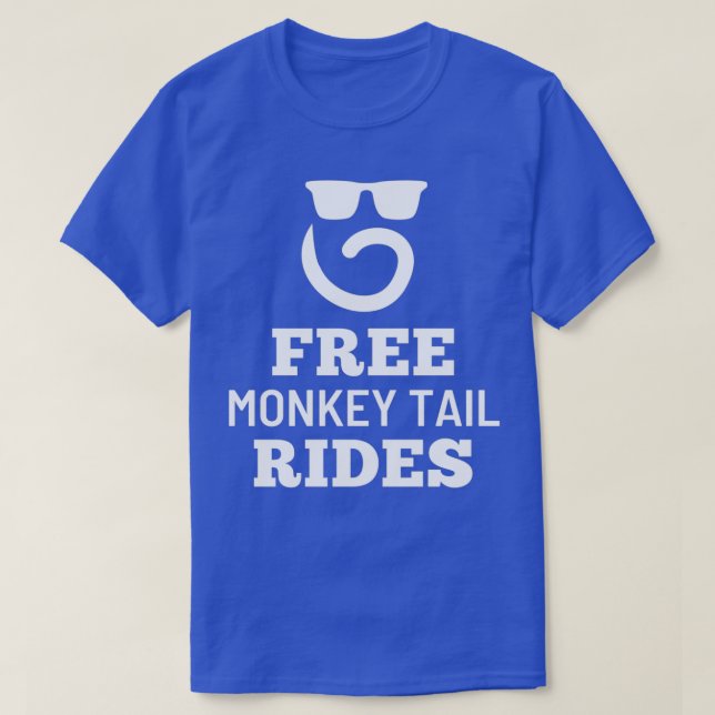 T-shirt Gratuit Monkey Tail Rides Monkey Tail Beige (Design devant)