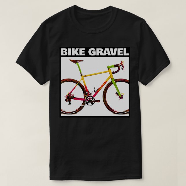 T-shirt gravier de vélo avec un vélo gravier (Design devant)