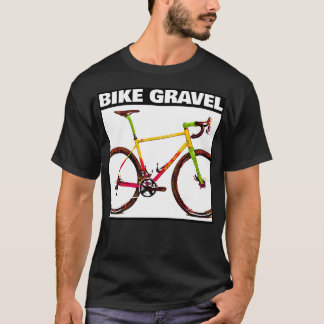 T-shirt gravier de vélo avec un vélo gravier