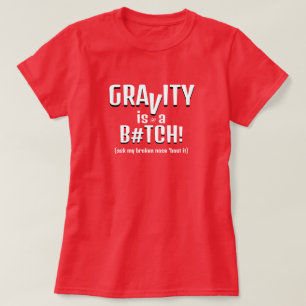 T-shirt Gravité et chutes - blague v2a