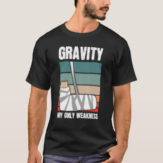 T-shirt Gravité Mon unique faible visage coude bras main p