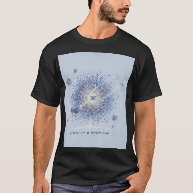 T-shirt “Gravity Voyage: Spaceship Journey Through the Sta (Devant)