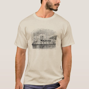 T-shirt Gravure blindée de canonnière de rivière - guer