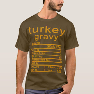 T-shirt gravure de dinde Nutrition Faits Drôle Thanksgivin