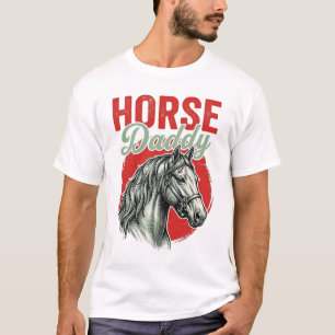 T-shirt Gravure vintage de papa cheval
