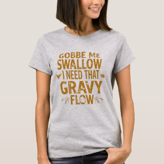 T-shirt Gravy Flow drôle de typographie de Thanksgiving Gi