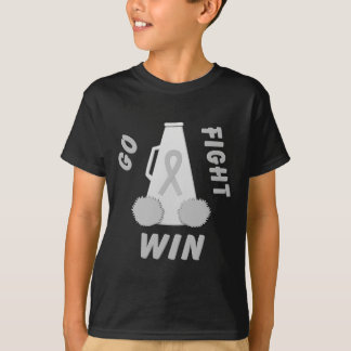 T-shirt Gray Go Fight Win ruban mégaphone