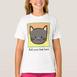 T-shirt Gray Kitty Chat Personnalisé