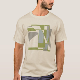 T-shirt Gray olive Géométrique MCM d'inspiration Abstrait 