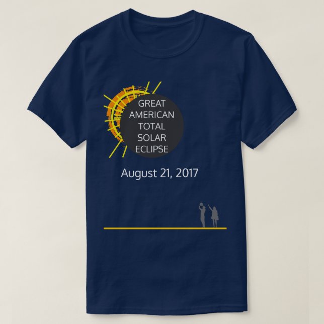 T-shirt Great American Total Solar Eclipse cool personnali (Design devant)