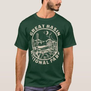 T-shirt Great Basin National Park Linocut Distressed Deser
