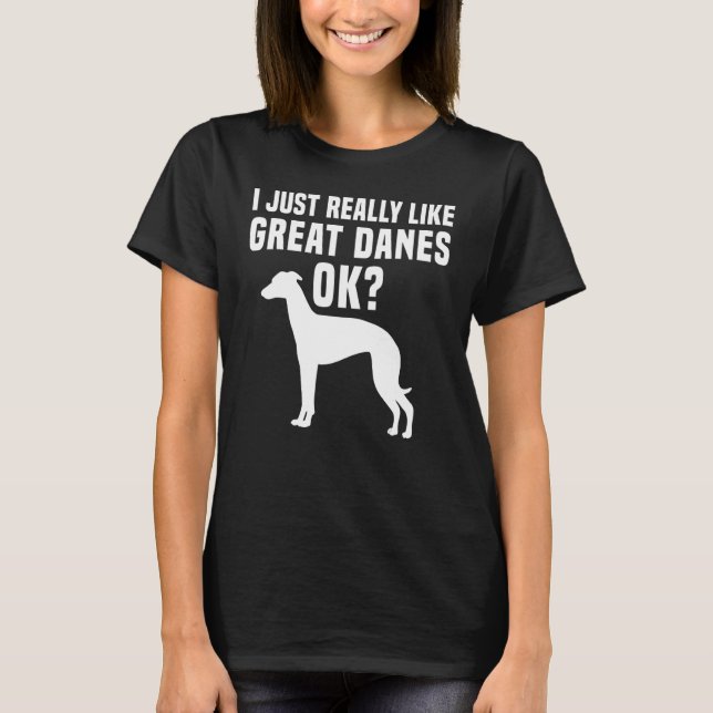 T-shirt Great Dane Apparel Great  Dog Owners Design (Devant)