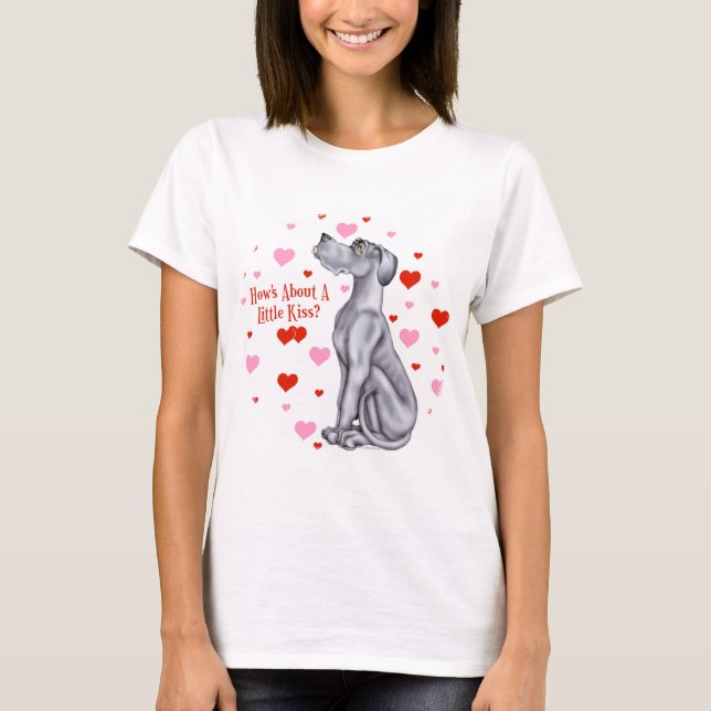 T-shirt Great Dane Blue UC Kiss (Devant)