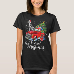 T-shirt Great Dane Rides Camion rouge Pajama de Noël
