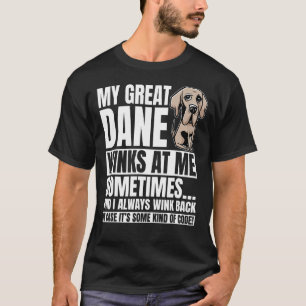 T-shirt Great Dane Winks Doux Dog Fur Parent allemand Mas