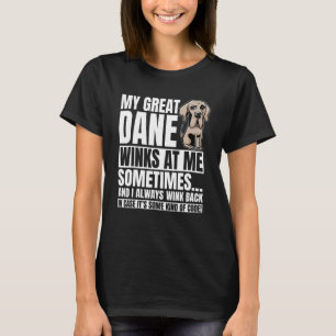T-shirt Great Dane Winks Doux Dog Fur Parent allemand Mas