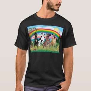 T-shirt Great Danes (quatre) - Rainbow Bright
