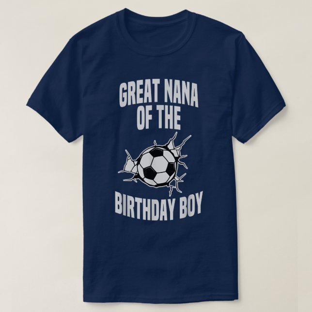 T-shirt Great Nana de l'Anniversaire Boy Soccer Team Anniv (Design devant)