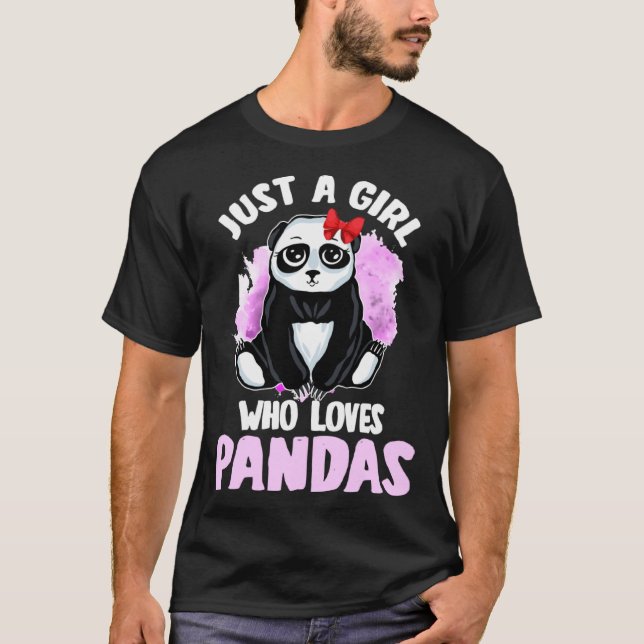 T-shirt Great panda  for girls (Devant)