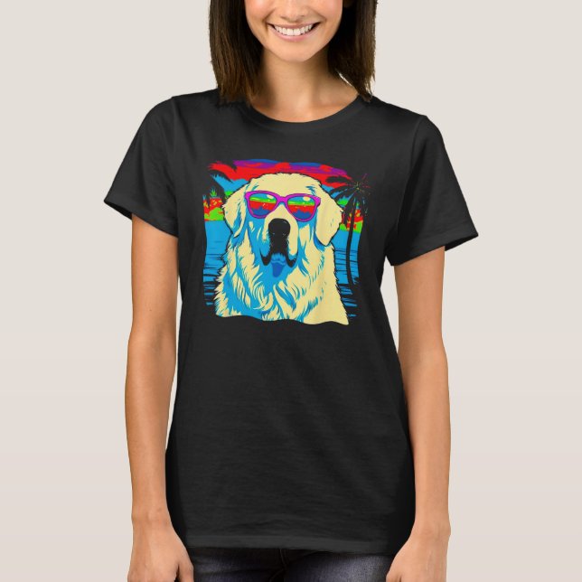 T-shirt Great Pyrenees Dog Beach (Devant)
