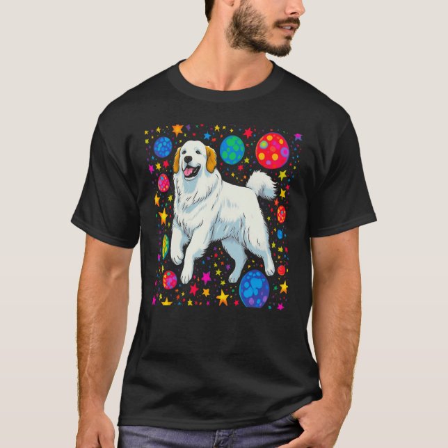 T-shirt Great Pyrenees Dog Space (Devant)