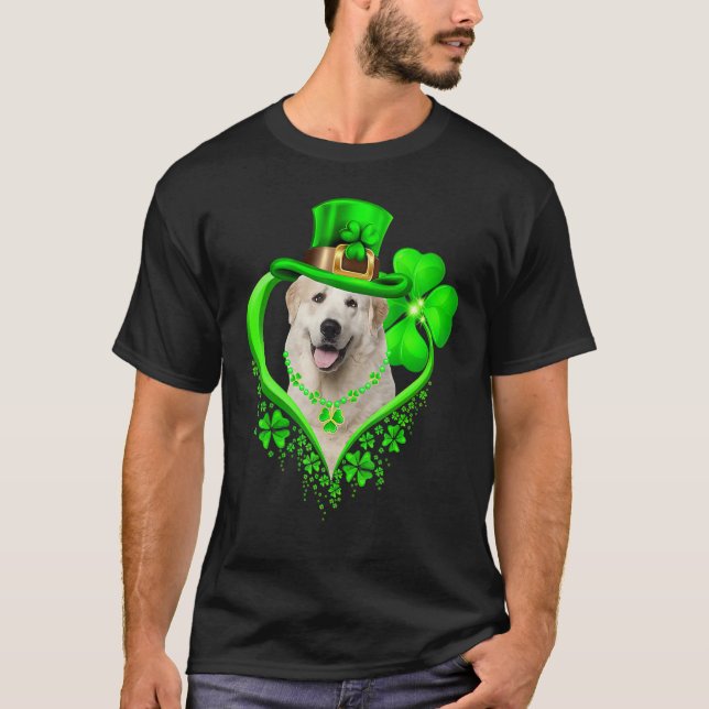 T-shirt Great Pyrenees Dog St Patricks Day Lover Irish Sha (Devant)