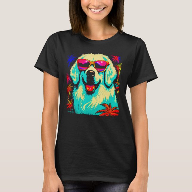 T-shirt Great Pyrenees Dog Summer Party (Devant)