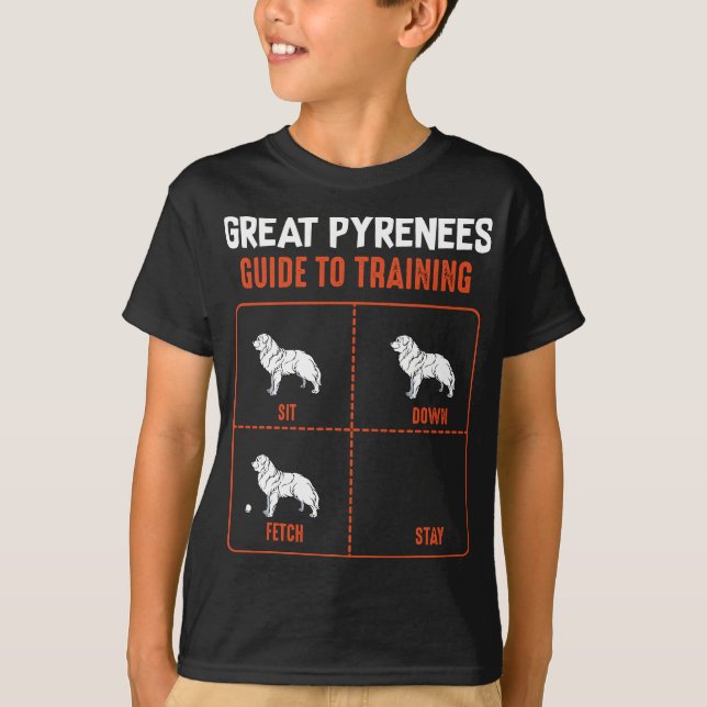T-shirt Great Pyrenees Guide De Formation Drôle Chien Pet  (Devant)
