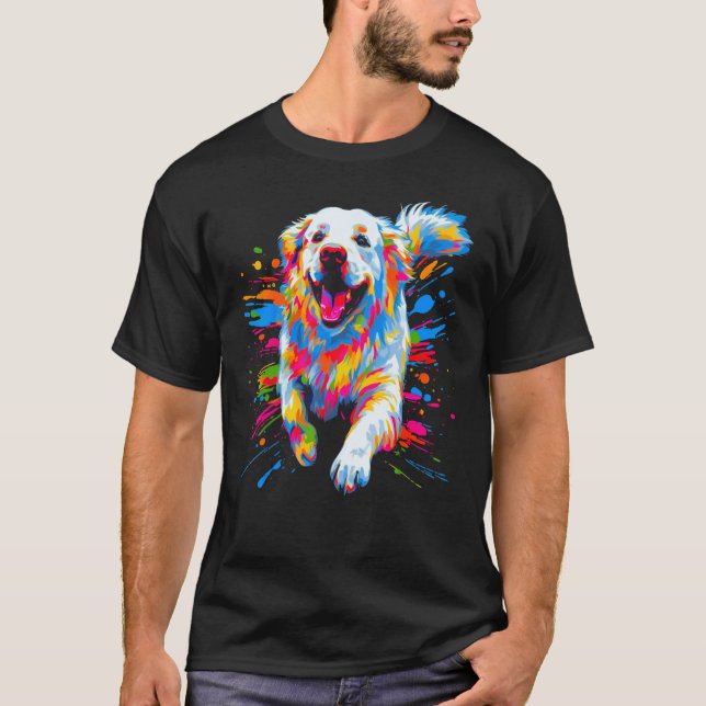T-shirt Great Pyrenees Pop Art (Devant)