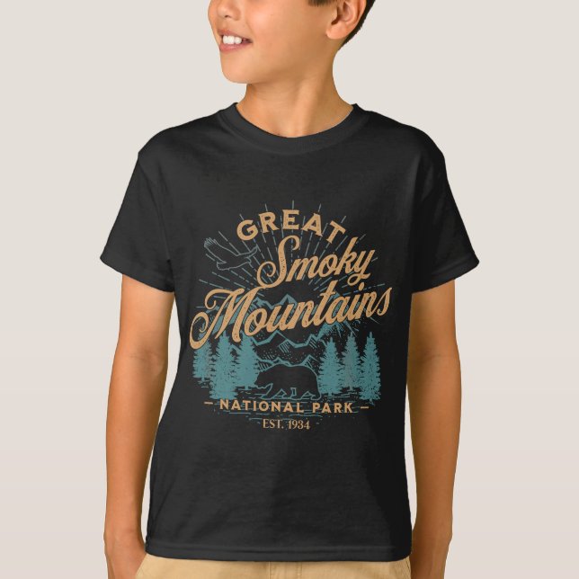 T-shirt Great Smotains Parc national Souvenir Ours (Devant)