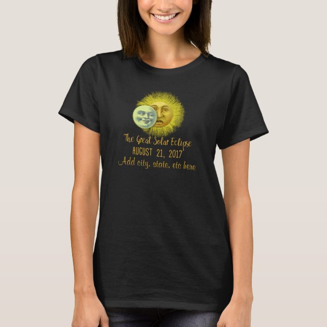 T-shirt Great Solar Eclipse 2017 personnalisable (Devant)