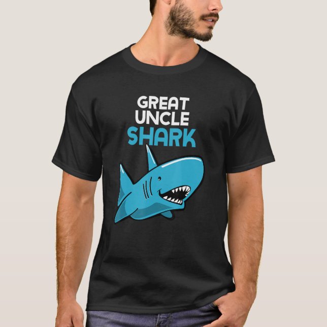 T-shirt Great Uncle Shark Funny Family (Devant)
