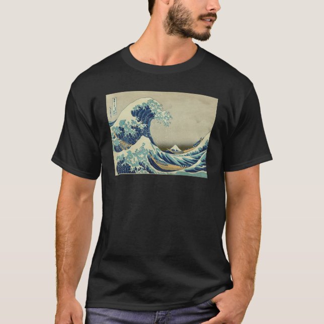 T-shirt Great Wave Off Kanagawa Japanese Aesthetic Ukiyo e (Devant)