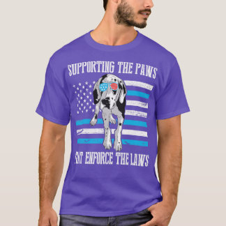 T-shirt Greatdane Dog Avec Lunettes de Drapeau Cool US Sou