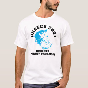 T-shirt Grèce 20xx Vacances familiales [Nom]