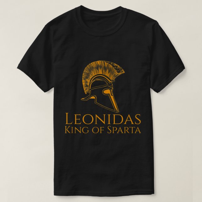 T-shirt Grèce Antique - Léonidas Roi De Sparte (Design devant)