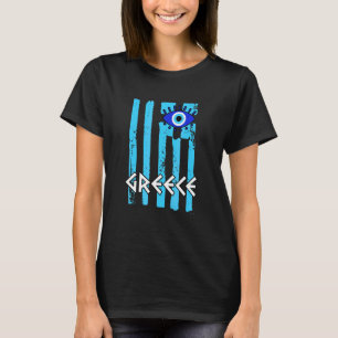 T-shirt Grèce Drapeau Avec Un Charme Nazaire Oeil Spiritue