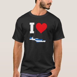T-shirt Grèce Drapeau pour la Crète I Love Crète 1